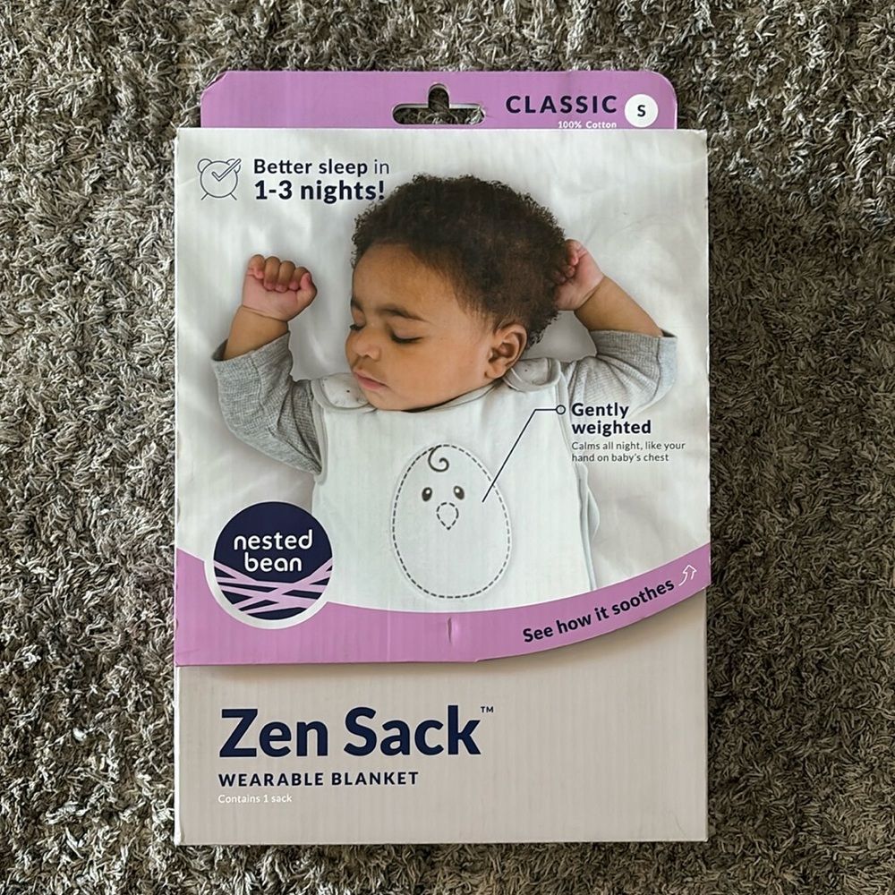 Nested Bean Zen Sack Wearable Blanket Size S 0-6 months